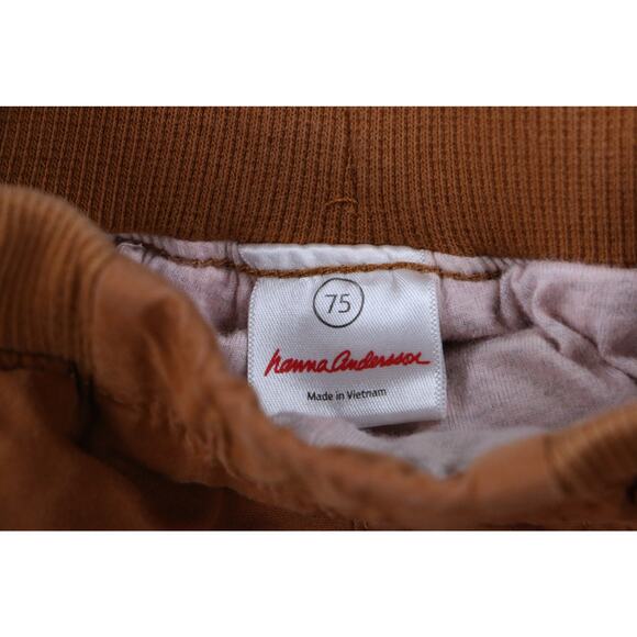 Hanna Andersson Baby/Toddler Pants Size 75 Brown Lined Cotton Pull-On Joggers - Picture 3 of 8